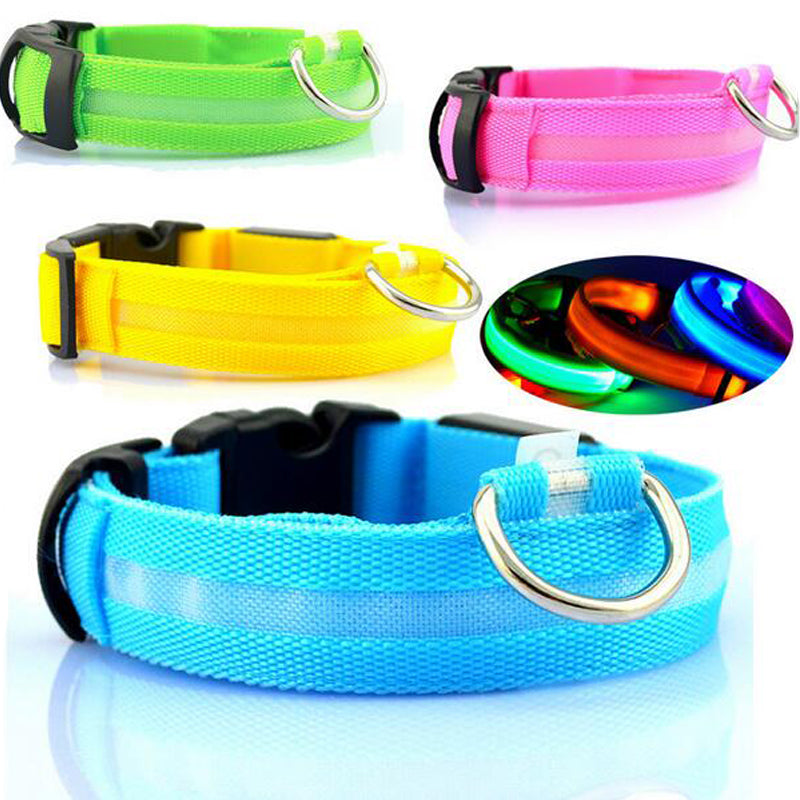 Nylon Pet Dog Collar LED